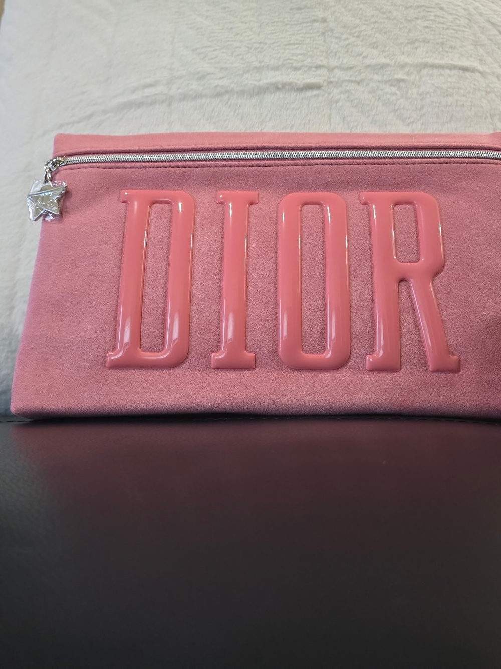 Dior Pink Suede Beauty Pouch
